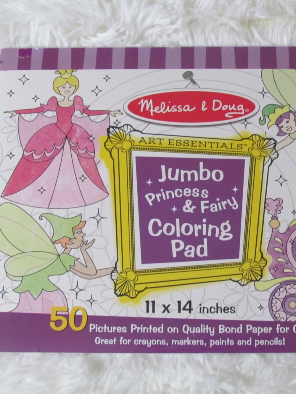 Melissa & Doug Art Essentials Jumbo Princess & Fairy Coloring Pad 11" x 14" NEW